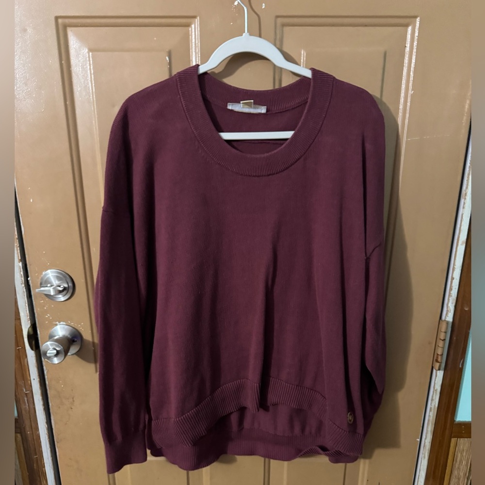 Michael Kors Rich Burgundy Crew Neck Sweater